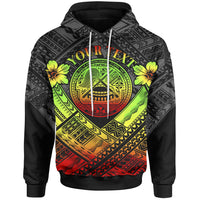 American Samoa Custom Hoodie AS Reggae Seal Polynesian Patterns Unisex Reggae - Polynesian Pride