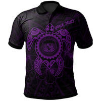 Hawaii Polynesian Custom Polo Shirt Vintage Polynesian Turtle (Purple) Unisex Purple - Polynesian Pride