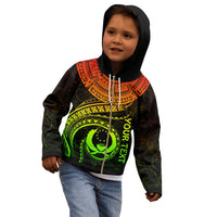 Pohnpei Polynesian Custom Zip up Hoodie Pohnpei Waves (Reggae) - Polynesian Pride