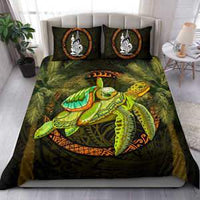 New Caledonia Bedding Set - Polynesian Turtle Palm Tree Green - Polynesian Pride