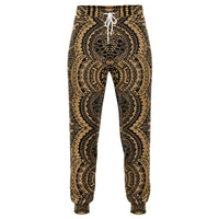 Polynesian Symmetry Gold Joggers Unisex Gold - Polynesian Pride