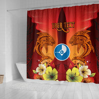 Yap Custom Personalised Shower Curtains - Tribal Tuna Fish - Polynesian Pride
