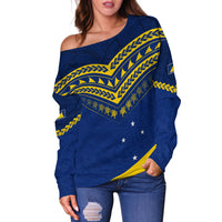 Tokelau Rugby Off Shoulder Sweater Impressive Sport LT13 - Polynesian Pride