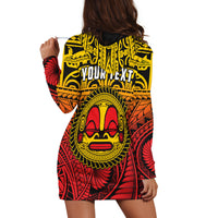(Custom Personalised) Marquesas Islands Hoodie Dress Mata Tiki Polynesian Pattern LT13 - Polynesian Pride
