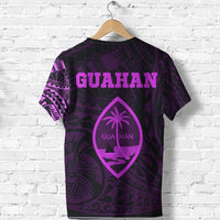 Guahan T Shirt Guahan Coat of Arms Polynesian Tattoo Style Pink - Polynesian Pride