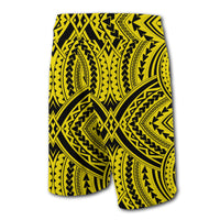Hawaii Polynesian Tradition Board Shorts Yellow - Polynesian Pride