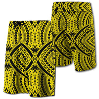 Hawaii Polynesian Tradition Board Shorts Yellow Men Yellow - Polynesian Pride