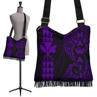 Hawaii Polynesian Crossbody Boho Handbag Purple Crossbody Boho Handbag One Size Purple - Polynesian Pride