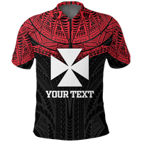 Custom Wallis and Futuna Pride Polo Shirt LT12 Unisex Red - Polynesian Pride