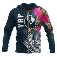 YAP Zip up Hoodie YAP Summer Vibes Unisex Blue - Polynesian Pride