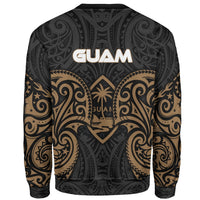 Guam Polynesian Custom Personalised Sweater - Spirit Style Gold - Polynesian Pride