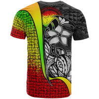 Northern Mariana Islands Polynesian T Shirt Reggae Turtle with Hook - Polynesian Pride