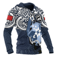Tonga Polynesian Hoodie Tongan Pride (Blue) - Polynesian Pride
