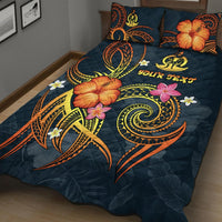 Vanuatu Polynesian Personalised Quilt Bed Set - Legend of Vanuatu (Blue) - Polynesian Pride
