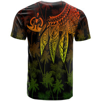 Vanuatu Custom T Shirt Polynesian Wings (Reggae) - Polynesian Pride