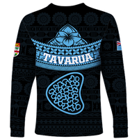 Tavarua Fiji Tapa Tribal Long Sleeve Shirt - LT12 - Polynesian Pride