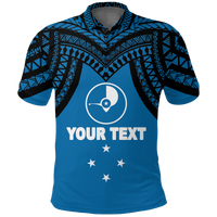 Custom Micronesia Yap Proud Yapese Polo Shirt LT12 Unisex Blue - Polynesian Pride