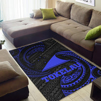 Tokelau Polynesian Area Rug - Blue Tribal Wave - Polynesian Pride