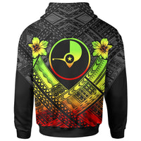 Yap Custom Polynesian Zip up Hoodie Yap Reggae Seal Camisole Hibiscus Style - Polynesian Pride