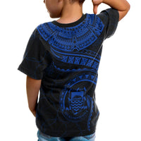 Tuvalu Polynesian T Shirt Tuvaluan Waves (Blue) - Polynesian Pride