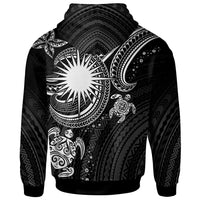 Marshall Islands Custom Hoodie White Turtle - Polynesian Pride