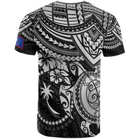 Chuuk T Shirt Chuuk Flag Polynesian White Turtle Hibiscus - Polynesian Pride