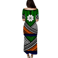 Kwajalein Atoll Tribal Pattern Puletasi Dress - LT12 - Polynesian Pride