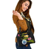 Federated States Of Micronesia Shoulder Handbag - Plumeria Tribal - Polynesian Pride