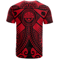 Fsm Custom T Shirt Red Seal with Polynesian Tattoo - Polynesian Pride