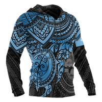 Federated States of Micronesia Hoodie Blue Turtle - Polynesian Pride