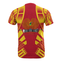 Papua New Guinea T Shirt Papua New Guinea Coat Of Arms Polynesian Tattoo Red Style - Polynesian Pride