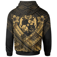 Tonga Custom Polynesian Hoodie Tonga Gold Seal Camisole Hibiscus Style - Polynesian Pride