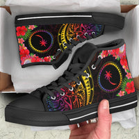 Chuuk State High Top Shoes - Tropical Hippie Style - Polynesian Pride