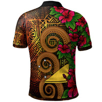 Tokelau Polynesian Polo Shirt Hibiscus Vintage - Polynesian Pride