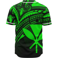 Hawaii Kanaka Maoli Baseball Shirt - Green Color Cross Style - Polynesian Pride