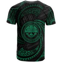 Federated States of Micronesia Custom T Shirt Green Tribal Wave - Polynesian Pride