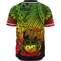 Samoa Polynesian Baseball Shirt - Tribal Wave Tattoo Reggae - Polynesian Pride