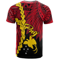 Papua New Guinea Polynesian Custom T Shirt Tribal Wave Tattoo Flag Color - Polynesian Pride
