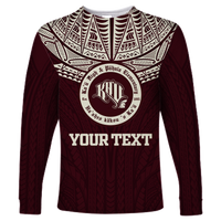 (Custom Personalised) Hawaii Kau High & Pahala Elementary School Pride Long Sleeve Shirt - LT12 Unisex Red - Polynesian Pride