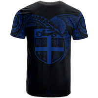 Fiji Polynesian T Shirt Full Color Heart Shield - Polynesian Pride