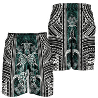 Polynesian Men's Short - Turtle With Ethnic Motives And Floral Elements - LT20 - Polynesian Pride