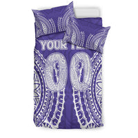 (Custom Personalised) Cook Islands Rarotonga Bedding Set - Purple Tribal Pattern - LT12 - Polynesian Pride