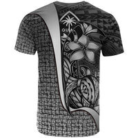 Guam Polynesian Custom T Shirt White Turtle with Hook - Polynesian Pride