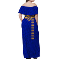 Hawaii Castle High School Polynesian Tribal Off Shoulder Dress - LT12 - Polynesian Pride
