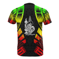 New Caledonia T Shirt New Caledonia Coat Of Arms Polynesian Tattoo Reggae Style - Polynesian Pride