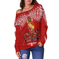 Mate Ma'a Tonga Sipi Tau Women Off Shoulder Sweater - LT12 - Polynesian Pride