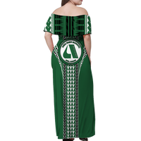 Hawaii Aiea High School Off Shoulder Long Dress - LT12 - Polynesian Pride