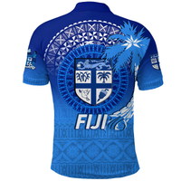 Fiji Tapa Tribal Coconut Tree Polo Shirt LT12 - Polynesian Pride