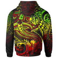 Chuuk Zip up Hoodie Reggae Shark Polynesian Tattoo - Polynesian Pride