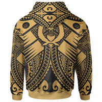 Pohnpei Hoodie Gold Seal with Polynesian Tattoo - Polynesian Pride